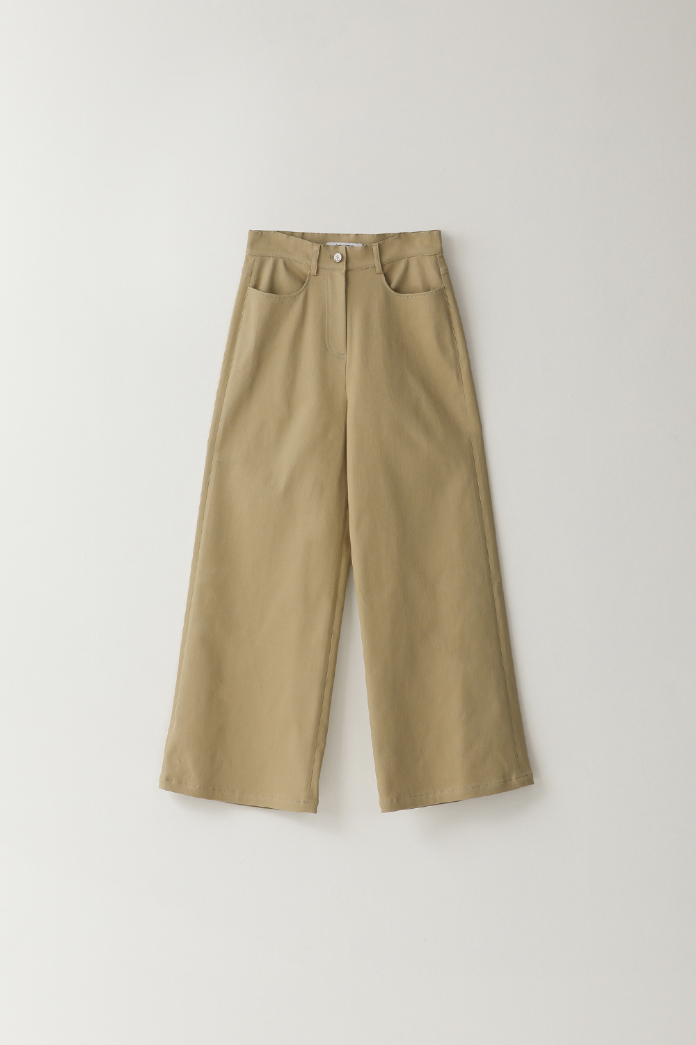 [Beige] Wide Cotton Pants