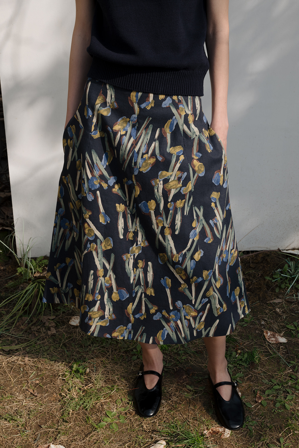 [Hokkoh] Flower Half Skirt